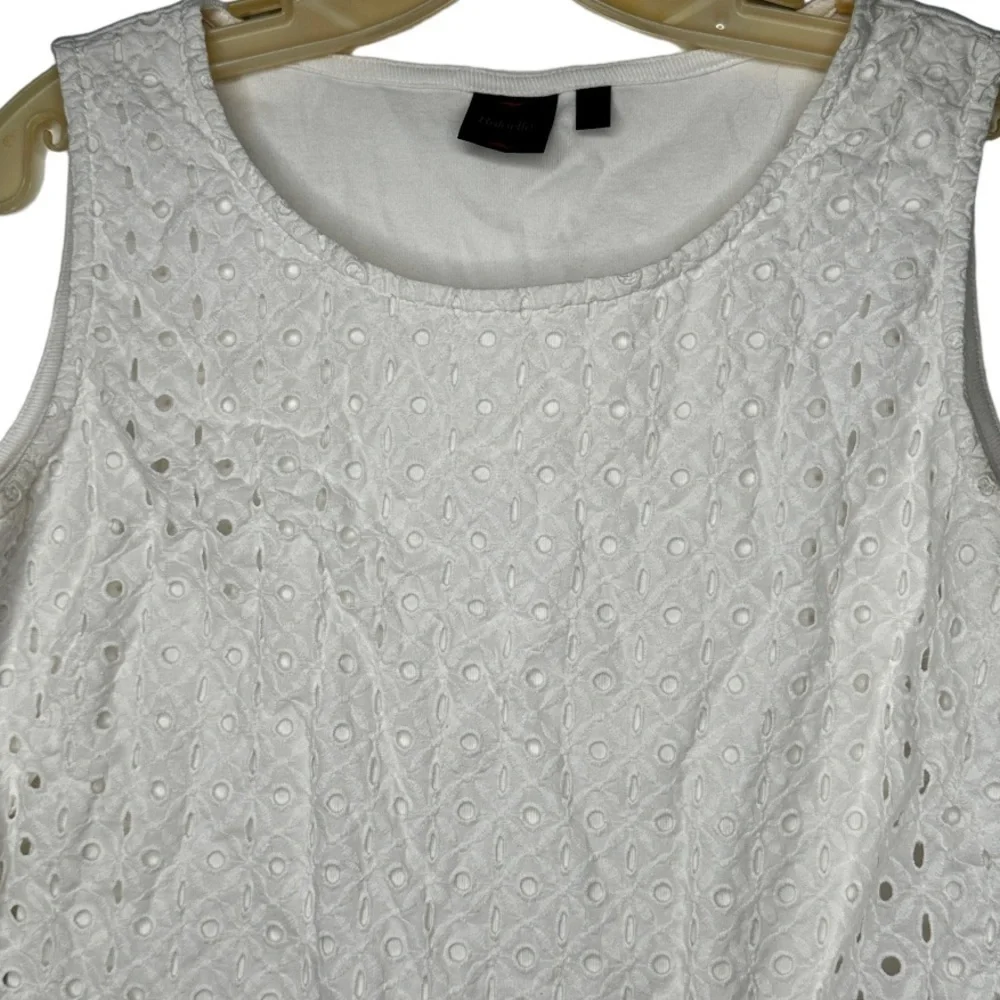 Rafaella White Cotton‎ Top - Picture 2 of 6